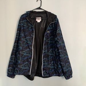 Lacoste blue graphic windbreaker